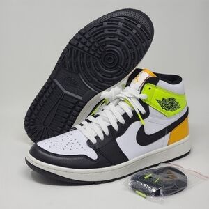 Air Jordan 1 High G Men Size 11.5 Golf Shoes White Gold Volt DQ0660-105 New